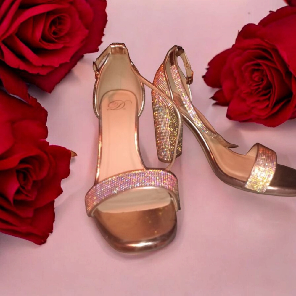 Elegant Gold Women's Heels